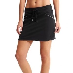 Athleta Black Drawstring Mini Skort